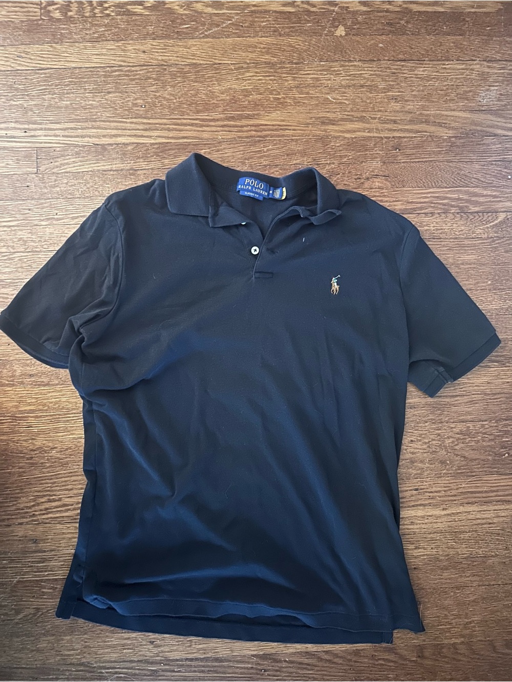 Ralph Lauren Polo Shirt in Black with Embroidered Pony
